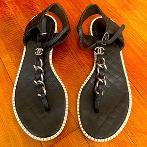 Authentic CHANEL slingback sandals